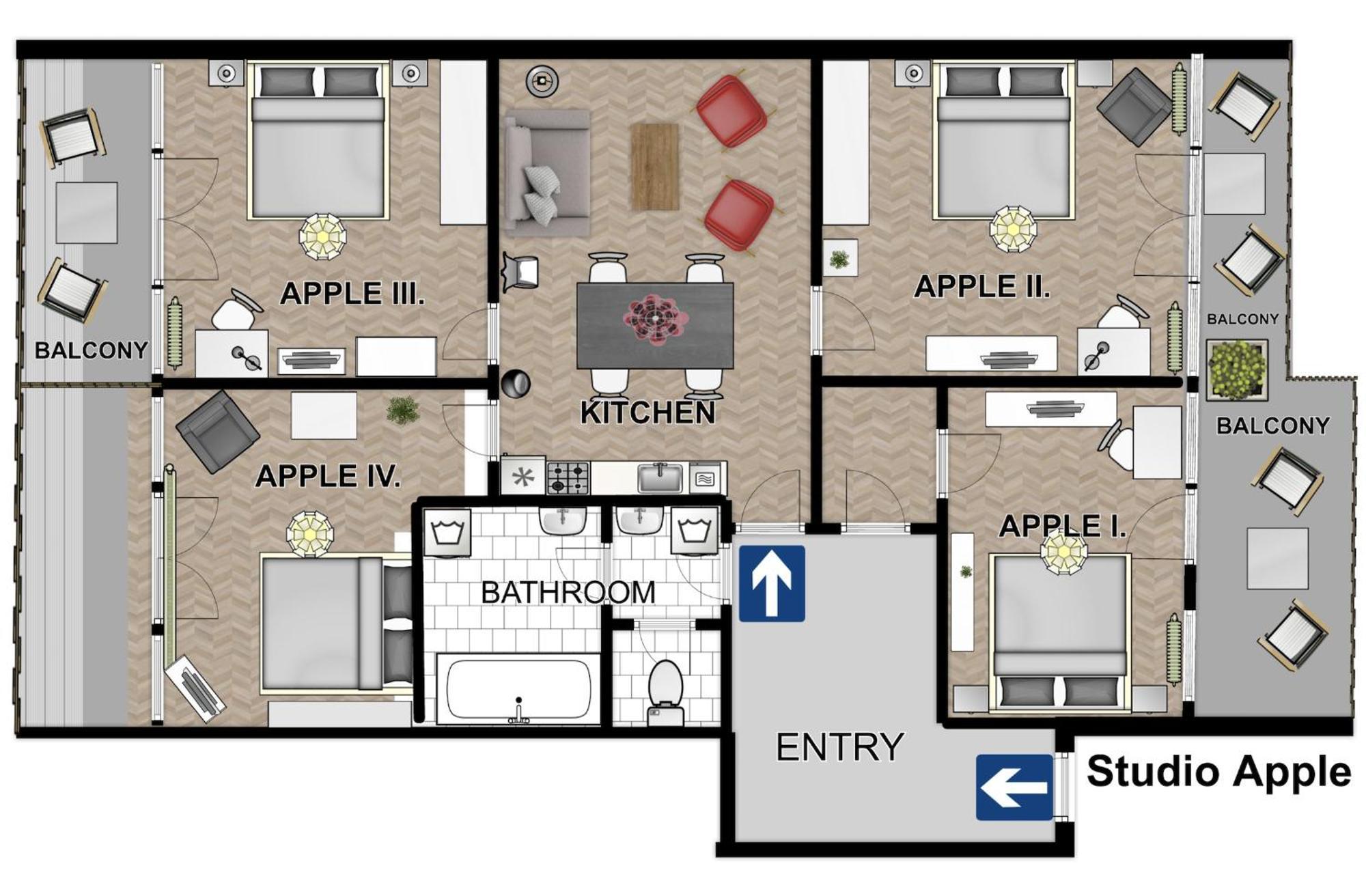 New Town - Apple Apartments Prague Luaran gambar